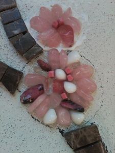 gemstones, rose quartz mosaic, cherry blossom mosaic, brandi fletcher designs