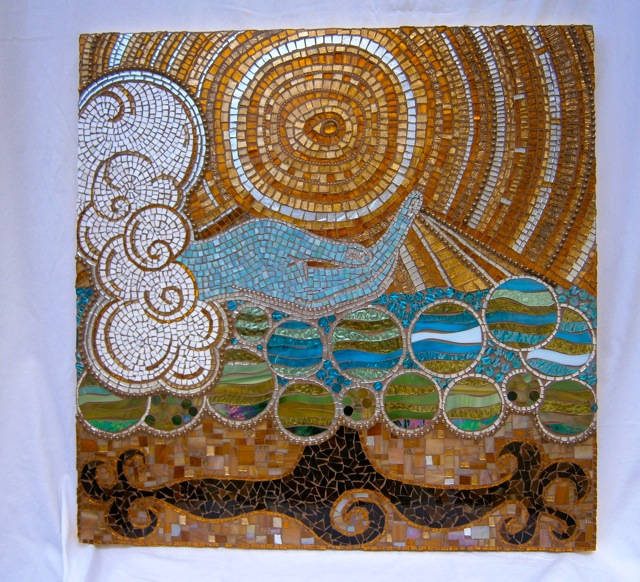 Original mosaic artwork, Handcut glass mosaic, spiritual mosaic