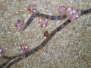 mosaic ideas, cherry blossom design, ojai mosaics, outdoor artwork