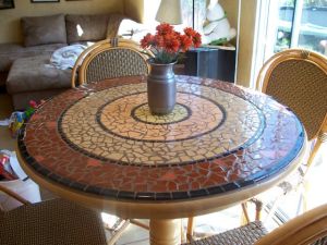 mosaic design table